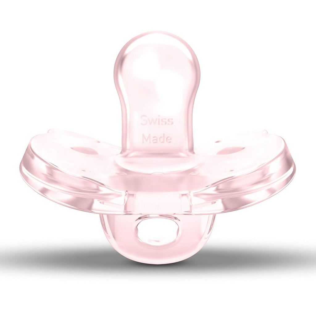 Baby Pacifier | 6-18 Months | Includes Sterilizing Case | 2-Count | Soft Silicone | Bpa-Free | Supports Natural Suckling | Pink