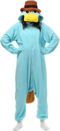 Unisex Adult Onesie Pyjamas Platypus Christmas Costume Skyblue