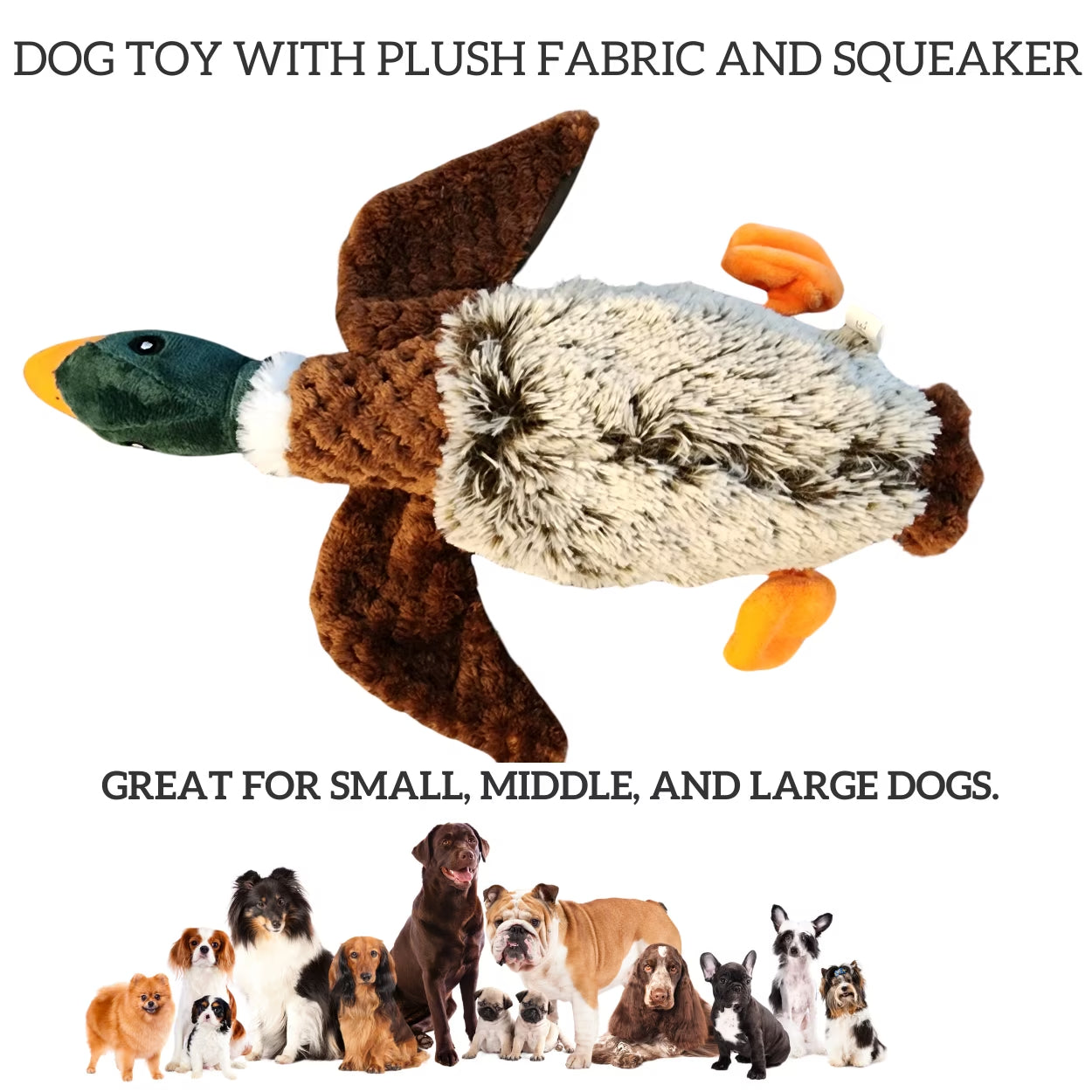Plush Duck Dog Toy | Mallard-Shaped Toy | Duck-Shaped Pet Toys | Squeak Duck Dog Toy | Duck Dog Toys for Large Dogs | Mallard Duck Dog Toy | Dog Chew Toys | Aggressive Chewers