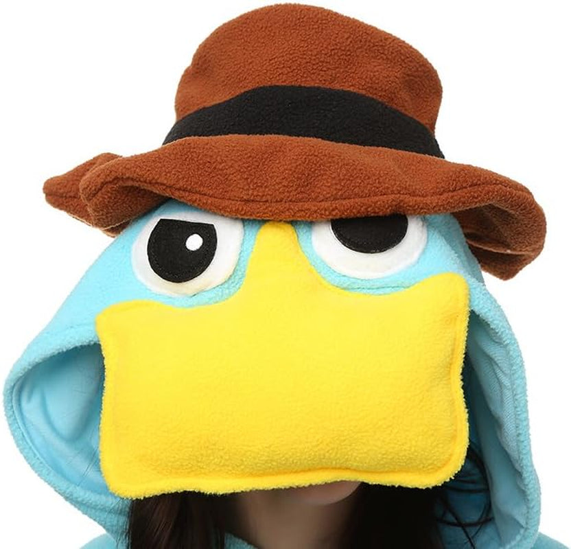 Unisex Adult Onesie Pyjamas Platypus Christmas Costume Skyblue