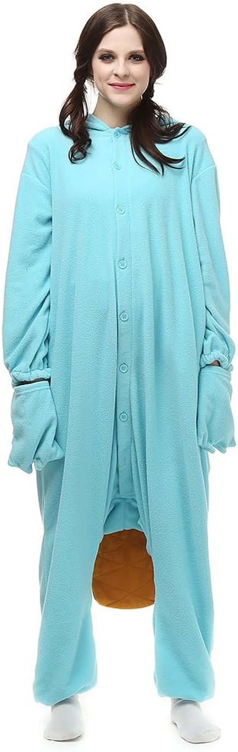 Unisex Adult Onesie Pyjamas Platypus Christmas Costume Skyblue