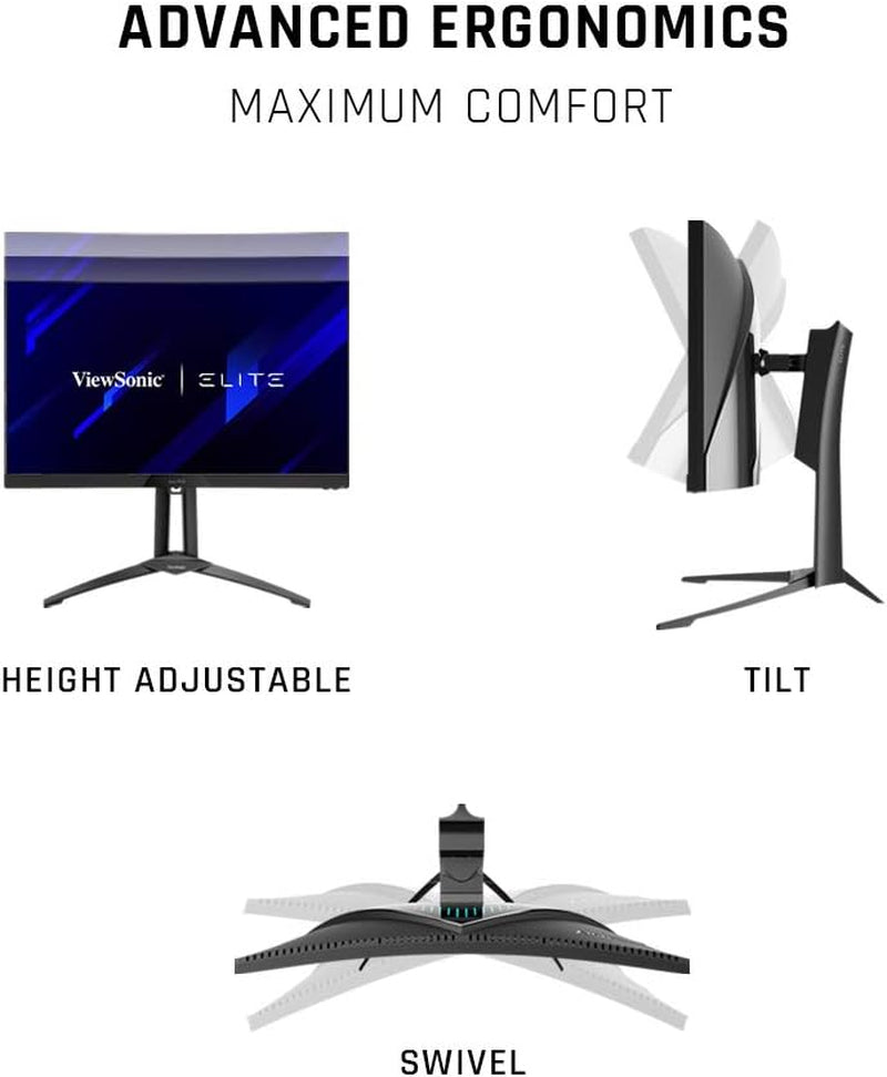 XG270QC 27 Inch Curved 1440P 1Ms 165Hz Gaming Monitor with Freesync Premium Pro, VESA Display HDR400 and Advanced Ergonomics for Esports